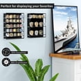 thumbnail image 3 of MYG Transparent Acrylic Round Coin Storage Box with Magnetic Door, Badge Collection Display Cabinet, Wall-Mountable Organizer for Commemorative Coins and Badges, 260x300x50mm, 3 of 10