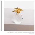 thumbnail image 2 of Crystal Pineapple Statue Living Room Tabletop Golden Leaf Pineapple Ornament, 2 of 7