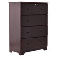 thumbnail image 1 of Better Home Products Isabela Commode à 4 Tiroirs en Bois de Pin Massif, Couleur Acajou, 1 of 8
