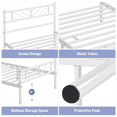 thumbnail image 4 of Fullfurnique Minimalist Metal Platform Bed with Arrow Design Headboard for Adults, Twin, White, 4 of 7