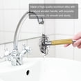 thumbnail image 3 of Amdohai 1PC Double Edge Safety Razor with Long Natural Rotatable Handle Shaving Razor Alloy Scalloped Bar Double Edge Safety Razor Shaving Open Comb Head for Men Barber Male Home Use Shaving Tools, 3 of 6