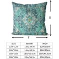 thumbnail image 3 of Green Boho Throw Pillow Covers Set of 2 Monaco Rug Carpet Double Sided Pattern Cotton Soft Pillow Case Cushion Cover Pillowcase for Garden Couch Sofa Bed Decorative 20x20 inch, 3 of 5