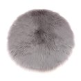 thumbnail image 2 of yuksok Coussin de Siège Rond en Peluche pour Tabouret, Housse de Tapis, Coussin de Sol Gris 33 cm, 2 of 9