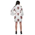 thumbnail image 3 of Moomaya Printed Cotton Robes For Women Plus Size Kimono Robe Short Nightwear, 3 of 6