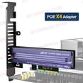 thumbnail image 1 of M.2 NVME to PCIe 4.0 3.0 Adapter With Aluminum SSD Heatsink, NVMe 64Gbps Gen4 PCIE x1 X4 X8 X16 Expansion Card for Desktop PCIE x4, 1 of 6