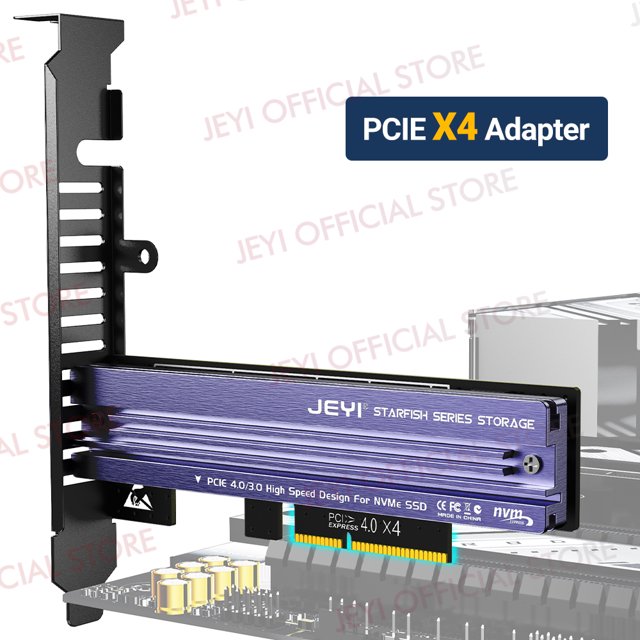 M.2 NVME to PCIe 4.0 3.0 Adapter With Aluminum SSD Heatsink, NVMe 64Gbps Gen4 PCIE x1 X4 X8 X16 Expansion Card for Desktop PCIE x4