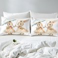 thumbnail image 4 of Erosebridal Animal Rabbit Bed Sheets Set Queen Size For Teens,Floral Bowknot Bedding Queen Size,Easter Decor,Ultra Soft,4 Pieces, 4 of 7