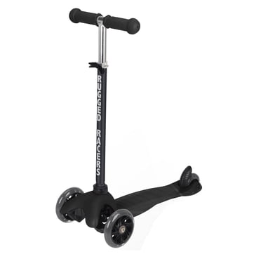 Rugged Racer Mini 3-Wheel Scooter With LED Lights in Black