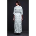 thumbnail image 2 of Bimba Rayon Geometric Shibori Printed Womens Long MaxiDressGown With Side Slit-Small, 2 of 6