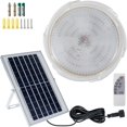 thumbnail image 2 of 54/96/136LED Solar Ceiling light Smart Indoor Solar Pendant Light with Remote Control 6500K Adjustable Brightness Timing Function IP65 Waterproof Solar Shed Lamp for Shed Porch Garage Gar, 2 of 10