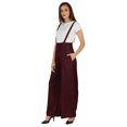 thumbnail image 3 of Bimba Stylish Solid Dungaree For Womens Adjustable Strap Loose Rayon Romper Pants, 3 of 6