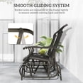 thumbnail image 4 of CoSoTower 3PCs Gliding Rocking Chair & Bistro Tea Table Set, Black, 4 of 7