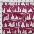 thumbnail image 4 of oneOone Cotton Poplin Magenta Fabric Mountain Pattern Craft Projects Decor Fabric Printed By The Yard 56 Inch Wide, 4 of 5