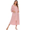 thumbnail image 1 of Langgg Polyester Robe de Nuit pour Femmes en de Rechange Col Rond Fermeture Éclair Cardigan Respirant Peignoir de Maison et de Bureau Tenue de Nuit Vêtements de Nuit Rouge m, 1 of 9