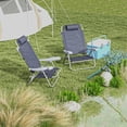 thumbnail image 2 of Outsunn Ensemble de 2 Chaises de Pêche, Chaises de Camping pour l'Extérieur, Bleu Foncé, 2 of 10