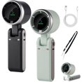 thumbnail image 1 of Regularlyk Portable Handheld Turbo Fan, N607 Handheld Turbo Fan, 5 Gear Portable Handhelds Fans, Foldable USB Rechargeable HandheldFan for Outdoor Activities, Travel, Working (Black+Green Set), 1 of 8