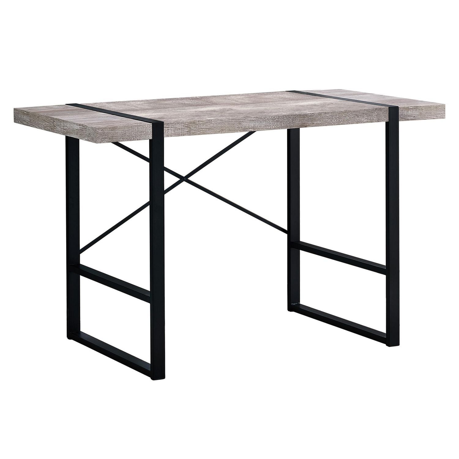 Monarch Specialties Bureau, Bureau À Domicile, Ordinateur Portable, 48"l, Travail, Métal, Stratifié, Beige, Noir, Contemporain, Moderne