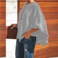thumbnail image 1 of Women's Solid Color Casual Hollow Chain Link Loose Knitted Bat Sweater Sweater, 1 of 4