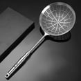 thumbnail image 1 of ZZkhGO Stainless Steel Colander, 304 Large Mesh Kitchen Filter Spoon, Long Handle Oil Strainer for Soup Noodles, 1 of 3