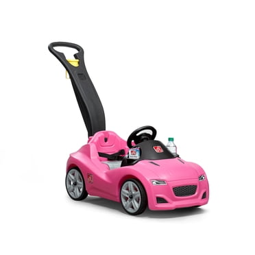 Step 2 Whisper Ride Cruiser (Pink) Kids Push Car, Ride on Toy, Includes Seat Belt & Horn, Max Weight 50 lbs.