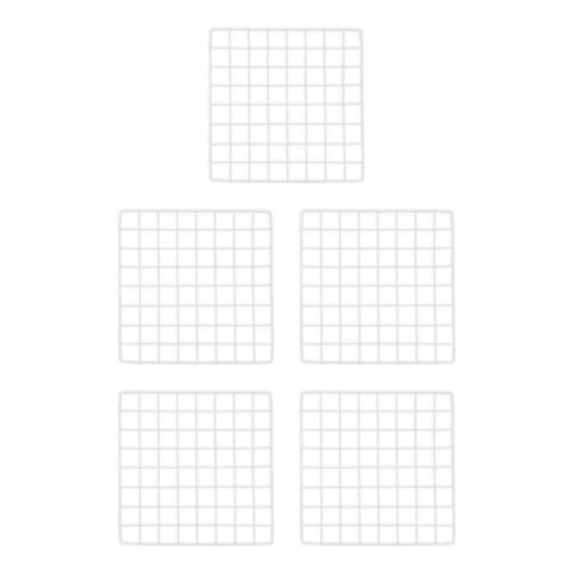 kurtrusly Portable Pet Playpen Panel Cage Fence Metal Wire Guinea pig plain white Grid 5Set
