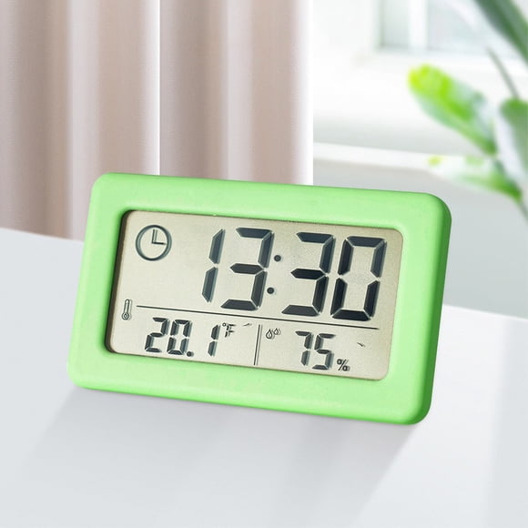 tumgatte Digital Clock With LCD Display Thermometers Hygrometer Digital Temperature Humidity Monitor With Smart Clock Wal&mart Deals
