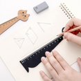 thumbnail image 2 of Clearance! beishanbush Measuring Tool Ruler Wood Ruler Tool Ruler Student Ruler Creative Cat Styling and Useful for Kids Children Girls One Size Black, 2 of 4