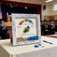 thumbnail image 2 of B Wooden Graduation Photo Frame With Sea Glass Design For Diploma Picture Display Desk Shelf Decoration, 2 of 7