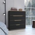 thumbnail image 2 of Atlin Designs Commode de Chambre Moderne à 4 Tiroirs en Bois, Noir/chêne Clair, 2 of 7