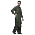 thumbnail image 4 of Atasi Classic Collar Pathani Kurta Pajama For Boys Rayon Front Pocket Shirt, 4 of 5