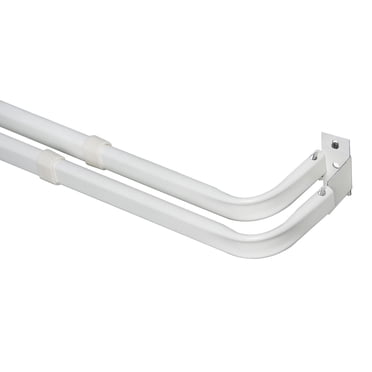 La tringle à rideaux doubles renforcée Mainstays est réglable pour s’adapter aux dimensions de la fenêtre. Matériel de montage compris.