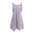 thumbnail image 4 of FAIWAD Robes Salopettes pour Femmes Été Entraînement Robe d'Été Filles Bretelle Ajustable Robe Trapèze Mini avec Poches, 4 of 5