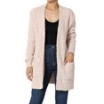 thumbnail image 1 of TheMogan Women's PLUS Loose Fit Popcorn Knit Long Sleeve Pocket Open Sweater Cardigan, 1 of 6
