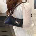 thumbnail image 3 of LNGOOR New Arrival Simple Style Shoulder Bag With Bowknot Decor  Fashionable Solid Color Armpit Bag For Women‘s Work Commute And Streetwear, 3 of 7