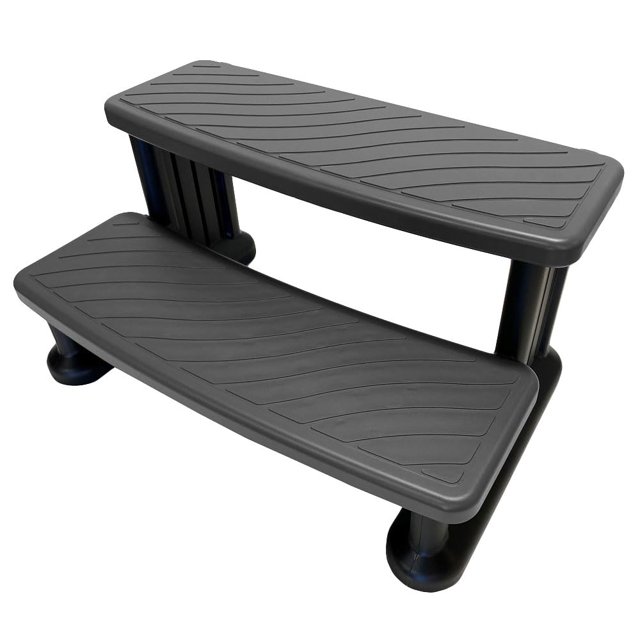 Puri Tech Universal Spa & Hot Tub Outdoor Steps No Slip Grip Support - Light Grey