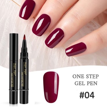 EGNMCR 3 In 1 Step Nail Polish Pen 5ml Nail Gel Painting Varnish Pen Nail Varnish Nail Tool Without And Top Coat Nail pen