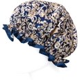thumbnail image 3 of ORUYROP Allyrew Réutilisables Femmes Imperméables Chapeaux de Douche pour les Cheveux Longs, Damas, 3 of 4