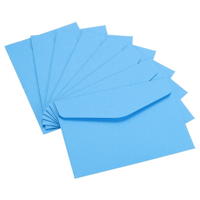 Unique Bargains Enveloppes Mini Vierges, Porte-Cartes de Rangement, Bleu, 100 Unités, Lot de 100