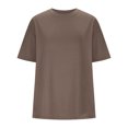 thumbnail image 4 of Plebaso T-Shirts Surdimensionnés pour Femmes 2025 Manches Courtes Hauts Amples Col Rond Décontracté Uni T-Shirts Basiques pour Femmes, 4 of 6