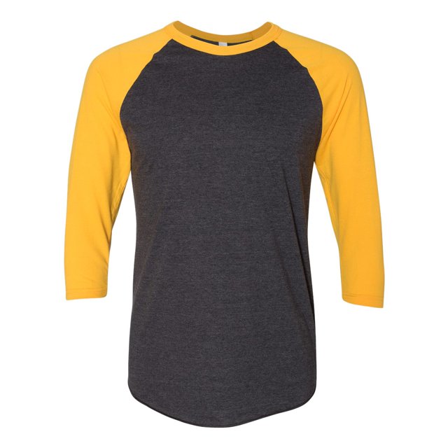 T-shirt Raglan à Manches Trois Quarts, XS, Heather BlackGold