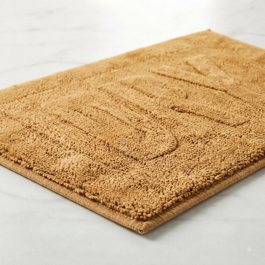 Tapis de bain moderne Home Decor Inc. motif camel avec inscription « DRY », 51 x 76 cm