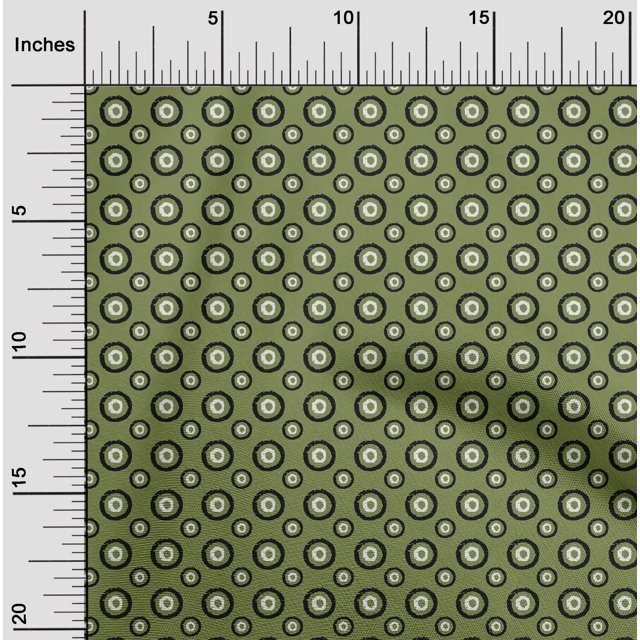 oneOone Viscose Jersey Fabric Circle Block Decor Fabric Printed BTY 60 Inch Wide