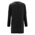 thumbnail image 4 of KIHOUT Spring Winter Womens Tops New Round Neck Long Sleeve Loose Pocket Solid Color Casual Top, 4 of 4