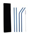 thumbnail image 2 of Meitianfacai 304 Color Metal Stainless Steel Straws Portable Set Reusable Bar Drinks Milk Tea Straws 5pc, 2 of 4