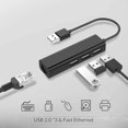 thumbnail image 2 of Concentrateur USB 3.0 à 3 Ports avec RJ45, Adaptateur Ethernet 10/100/1000 Gigabit, Convertisseur LAN Filaire, Adaptateur Réseau USB pour Ultrabooks, Ordinateurs Portables, Tablettes et Plus (Noir), 2 of 7