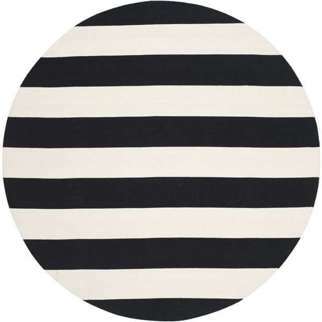 Safavieh Montauk Tapis Contemporain Noir - Rond 8 Pieds