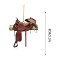 thumbnail image 3 of Wzzjkit Flat Western Saddle Cowboy Flat Pendant Car Rearview Mirror Backpack Accessories Pendant, 3 of 6