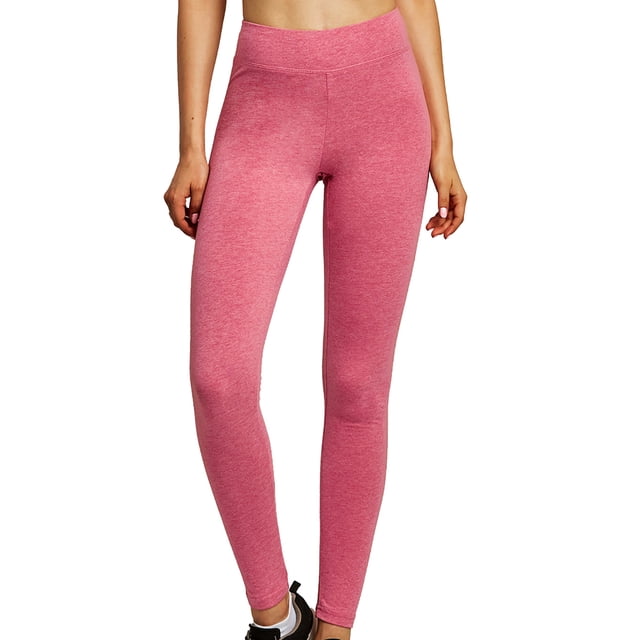 Gravity Threads Womens Cotton Leggings - Heather Red - Large