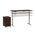 thumbnail image 3 of Move 60 Series 60W x 30D Adjustable Desk Set in Mocha Cherry - Engineered Wood, 3 of 7