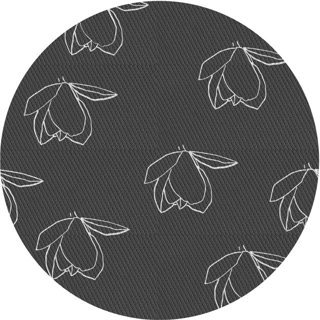 Ahgly Tapis d'Intérieur Lavable en Machine Carré Noir Charbon, 3 Pieds Carré